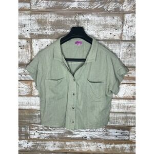 Miami‎ for Francescas Womens Green Top M